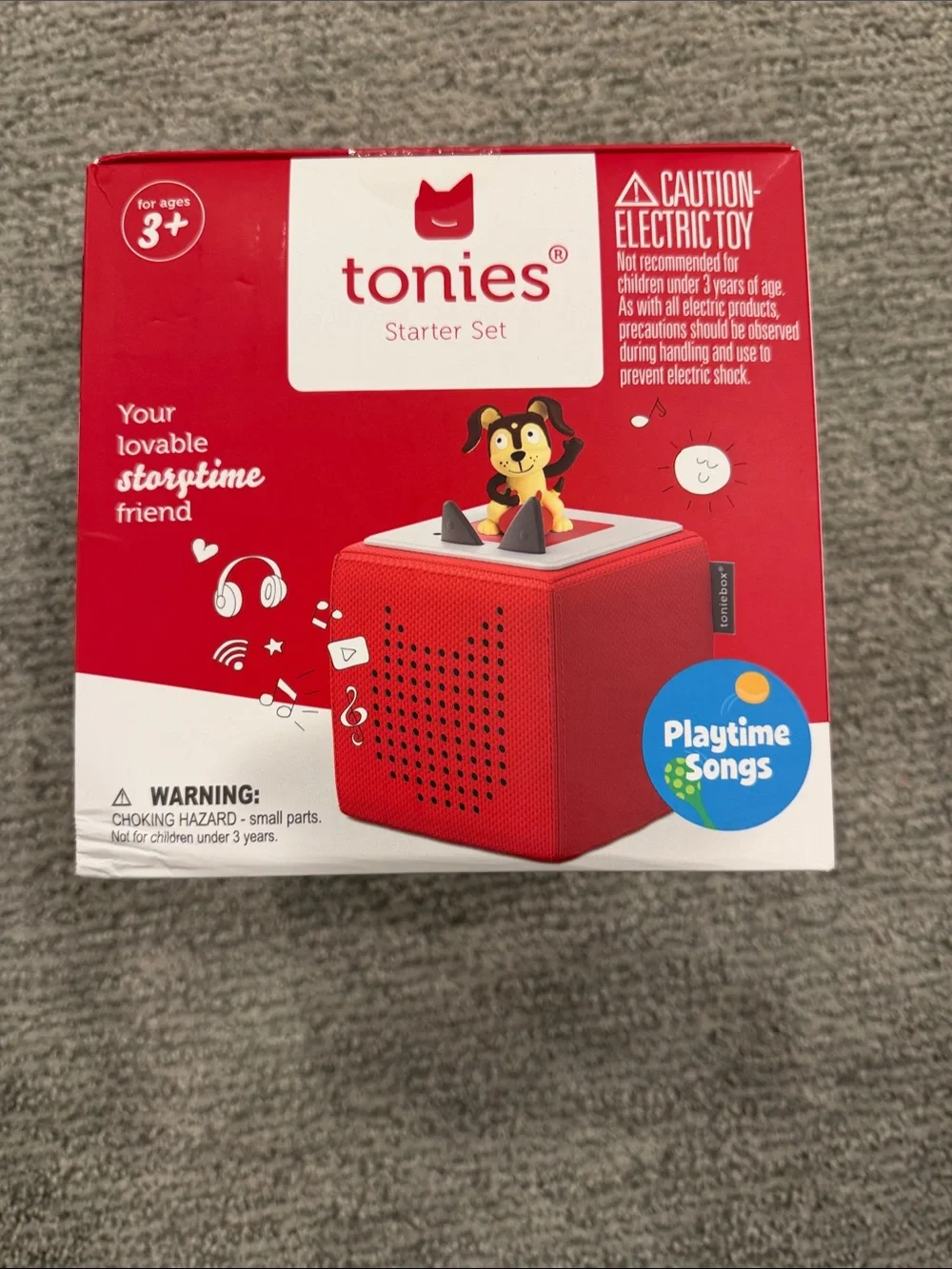 NIB tonies Red Starter Set - Playtime Songs Kids Audio Toy